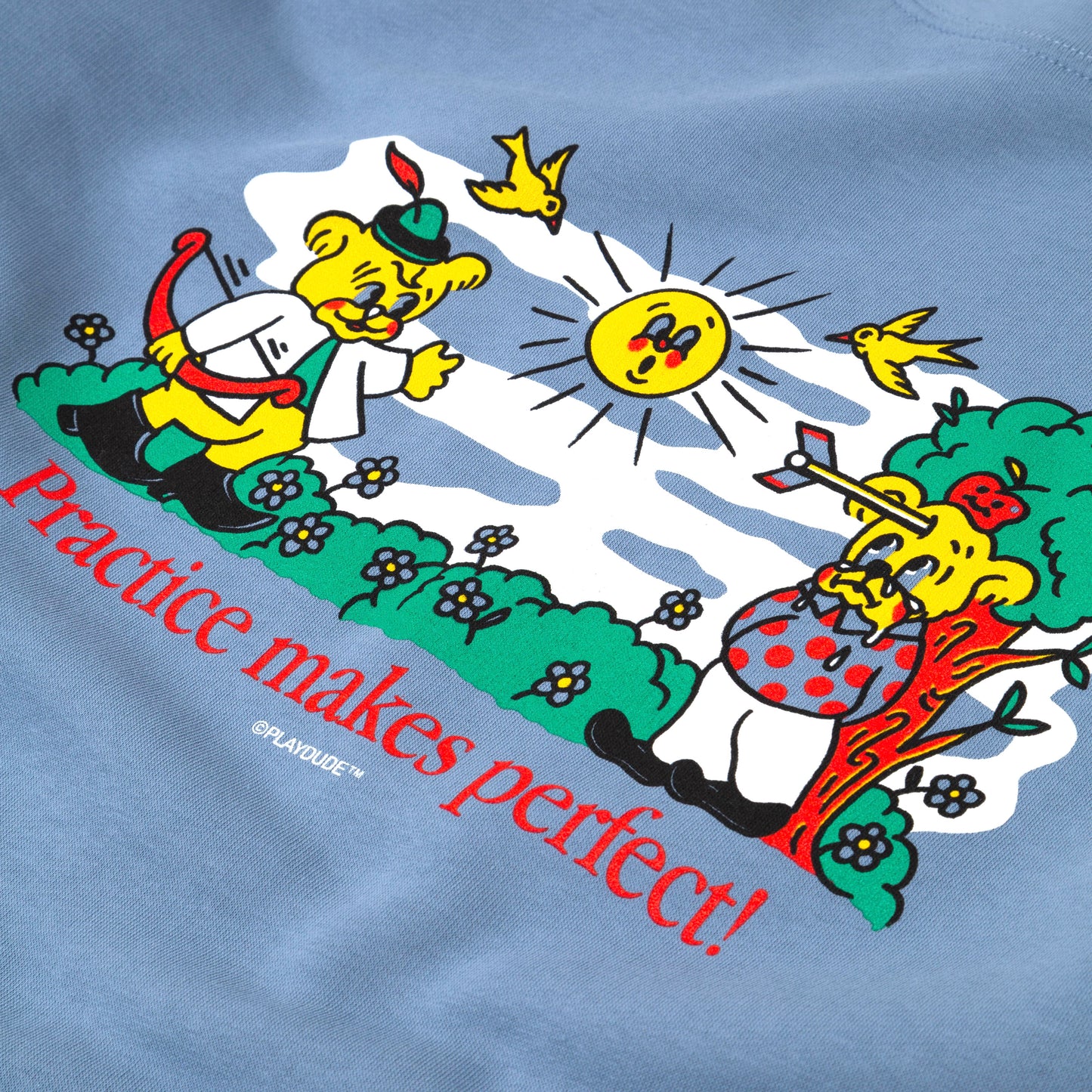 Practice Makes Perfect Crewneck Baby Blue Sweater from Playdude