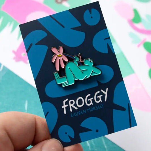 Froggy Enamel Pin by Lauren Morsley