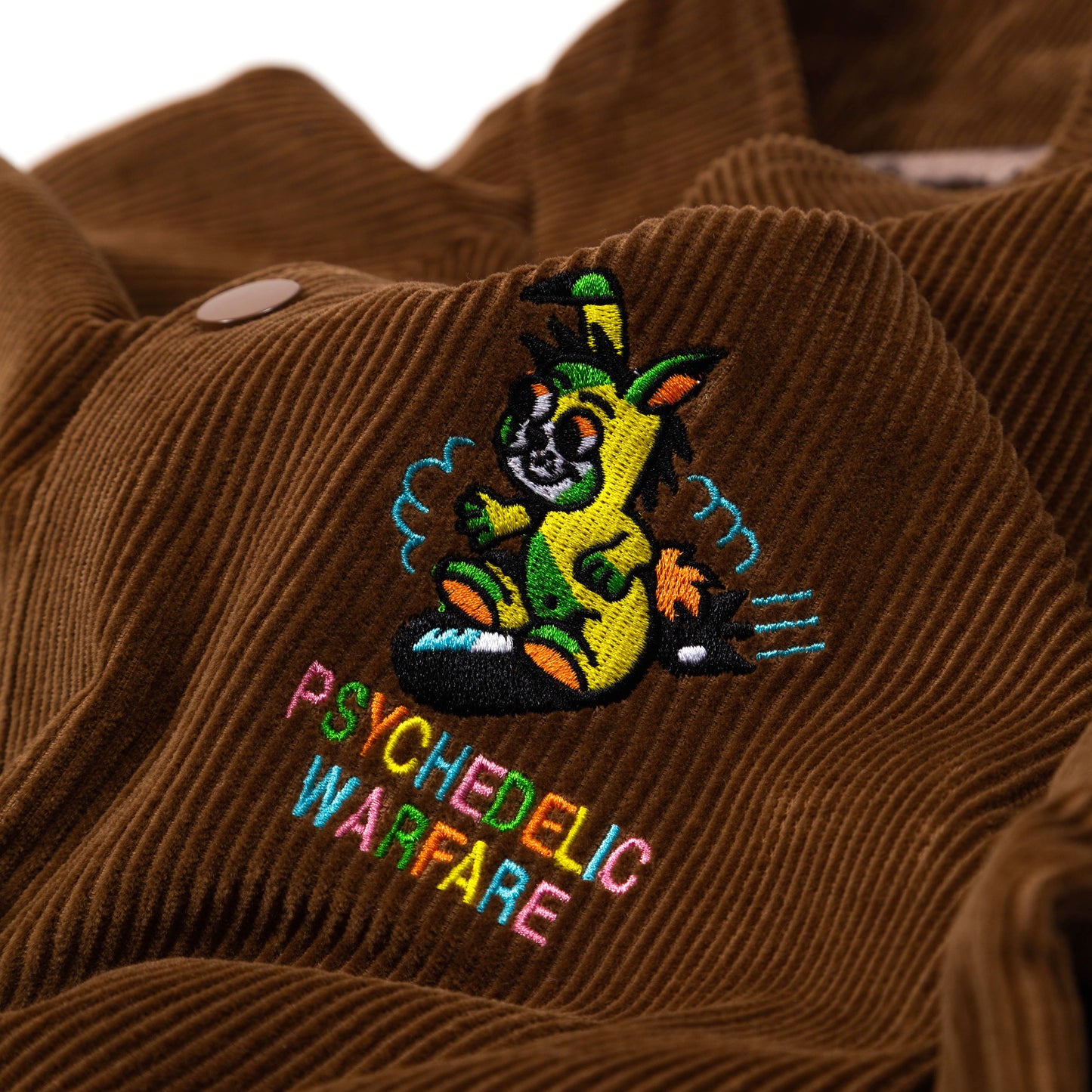Psychedelic Warfare Corduroy Bomber Jacket from Playdude
