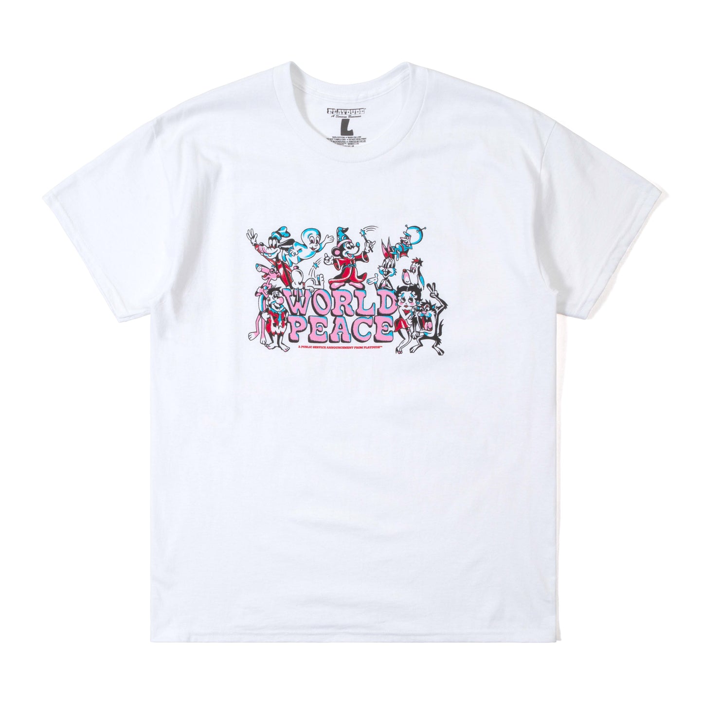 World Peace White Tee from Playdude