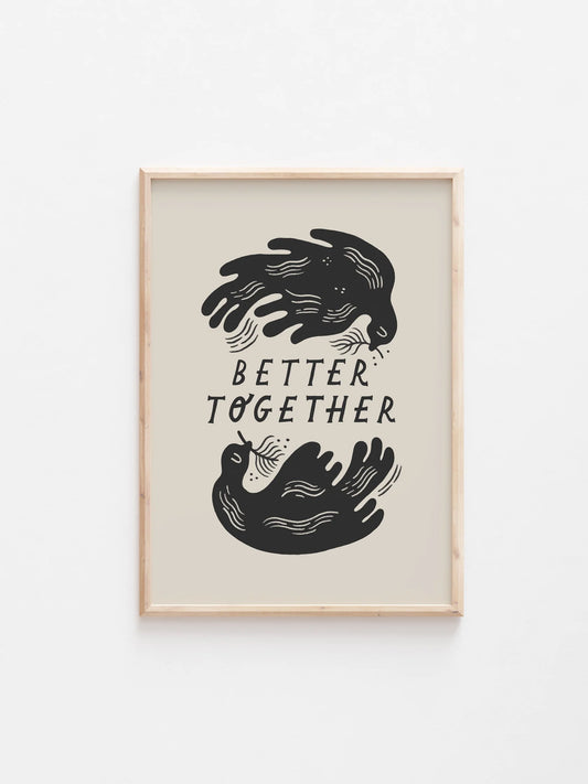 Better Together A4 print by Lauren Marina
