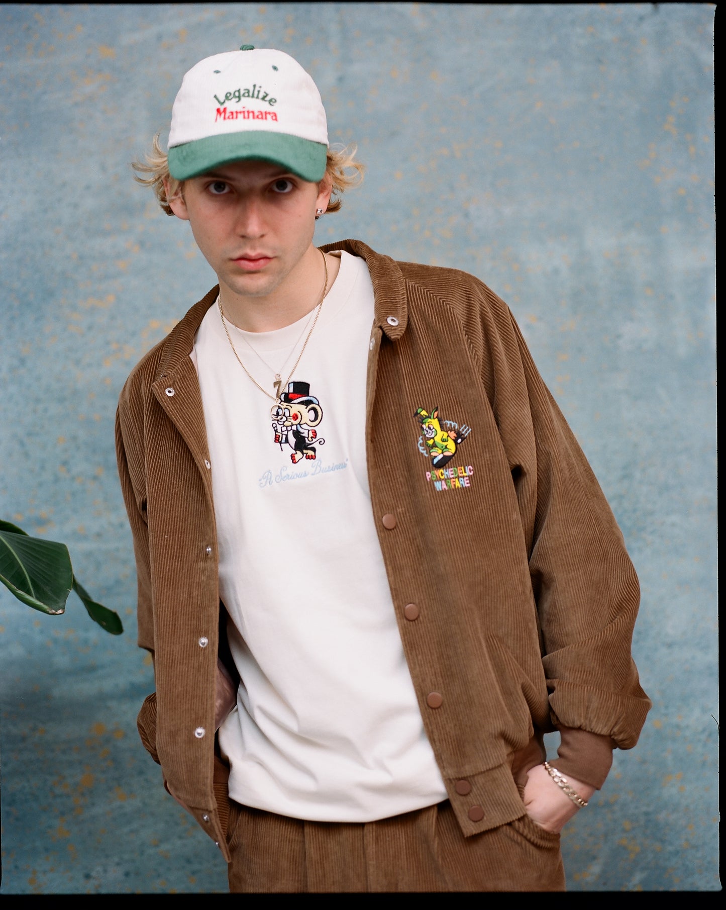 Psychedelic Warfare Corduroy Bomber Jacket from Playdude
