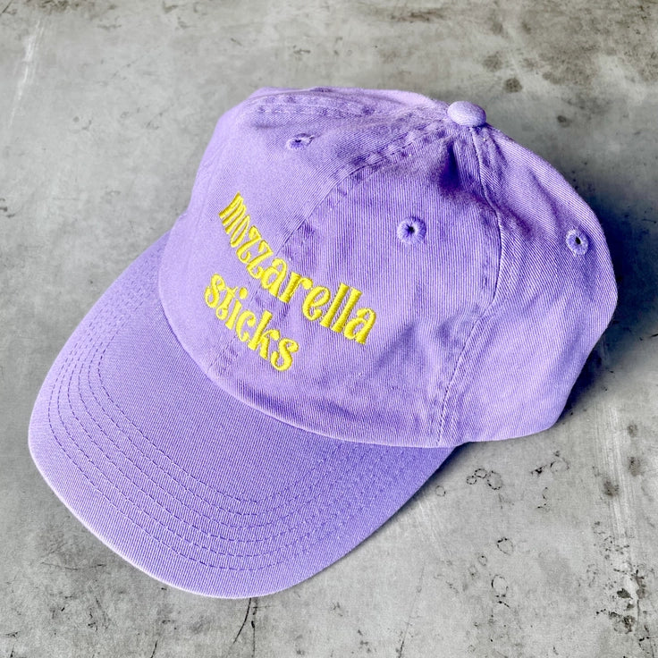 Mozzarella Sticks lavender dad Cap by The Silver Spider