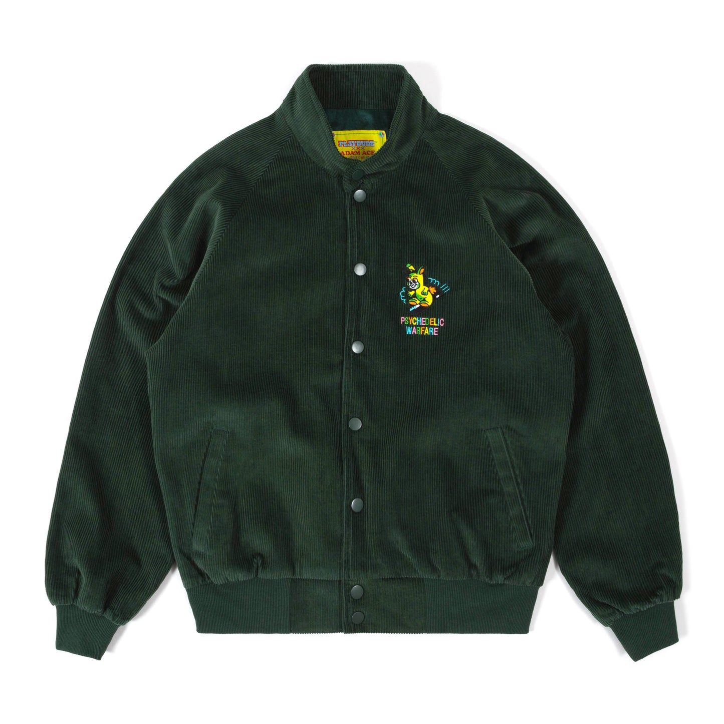 Psychedelic Warfare Corduroy Bomber Jacket from Playdude