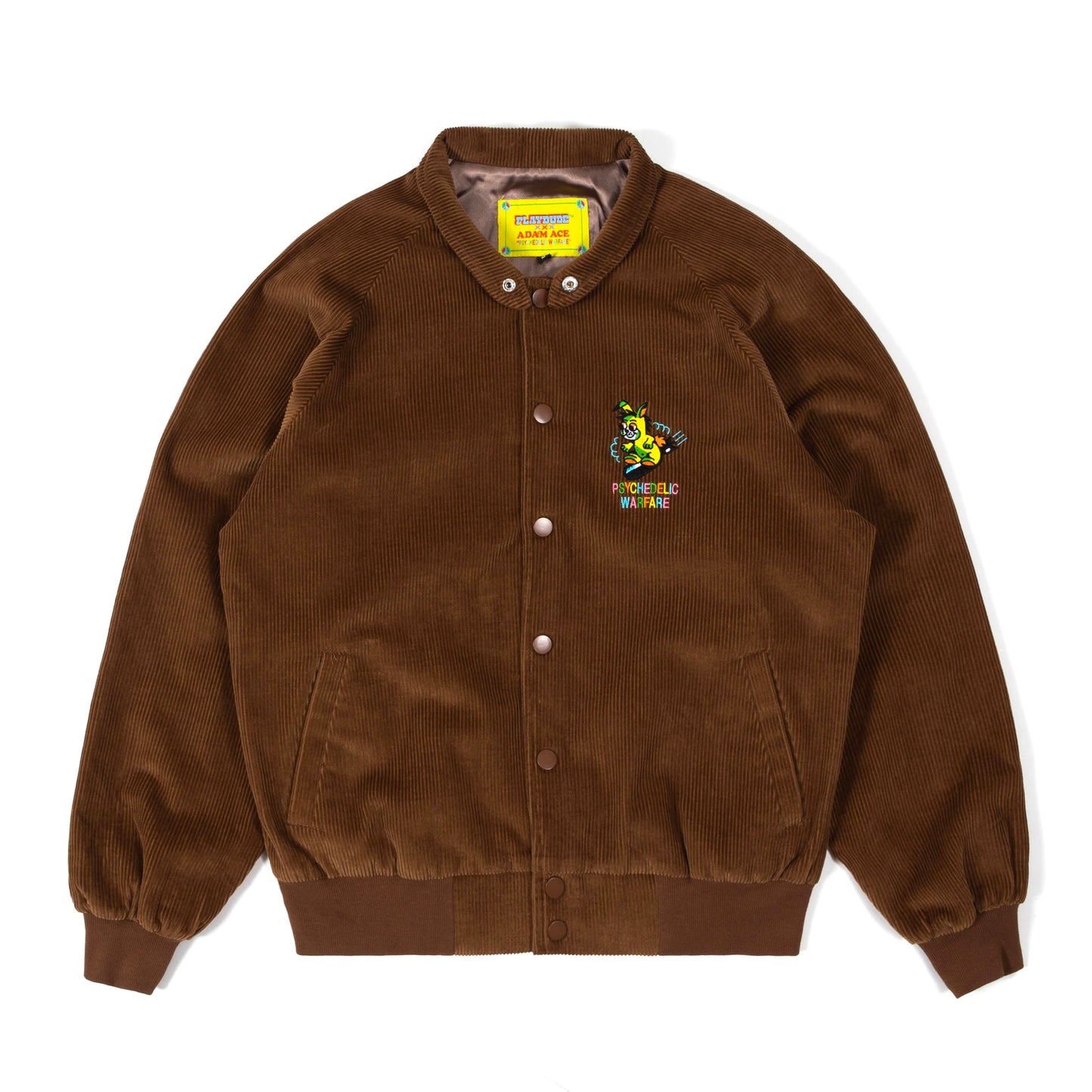 Psychedelic Warfare Corduroy Bomber Jacket from Playdude