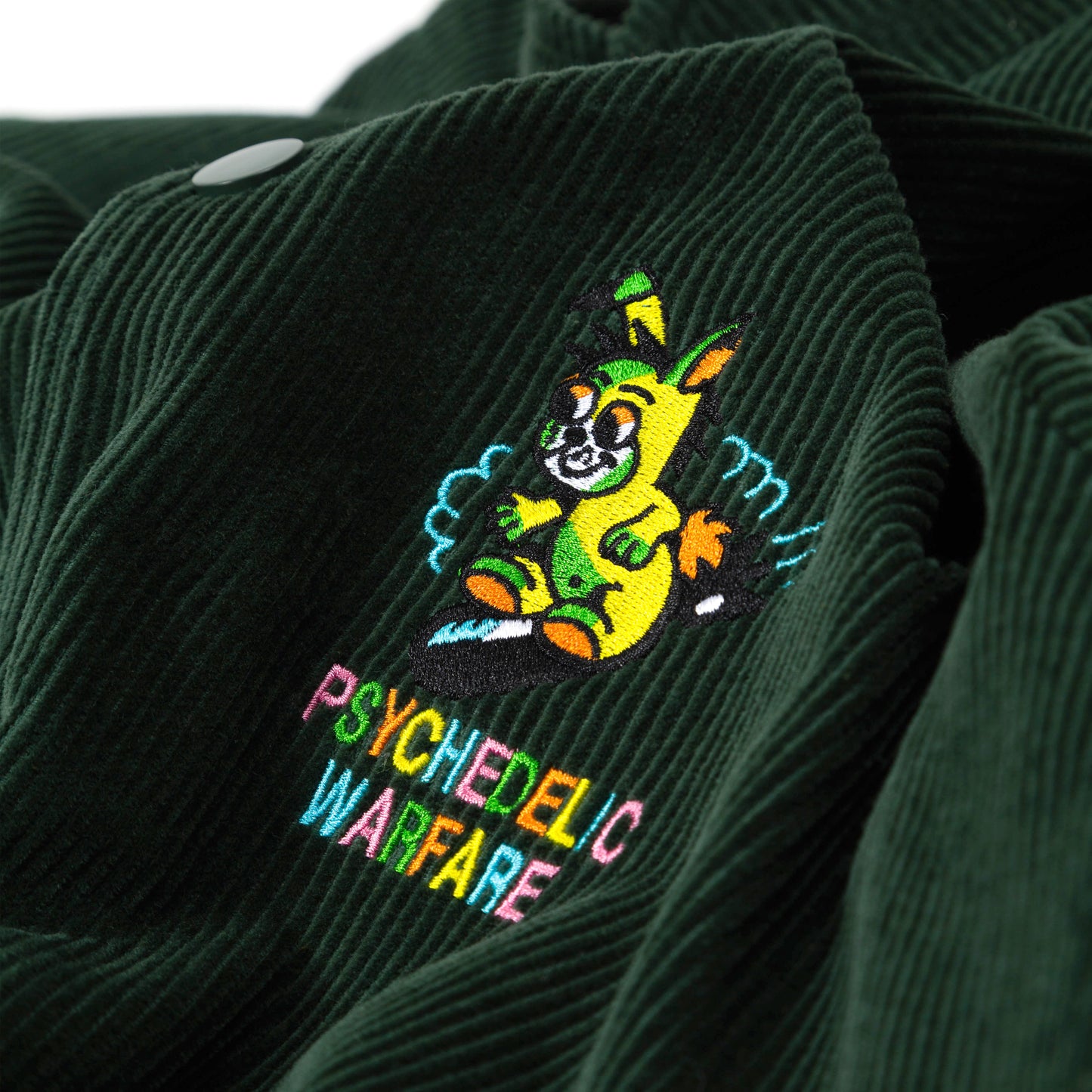 Psychedelic Warfare Corduroy Bomber Jacket from Playdude
