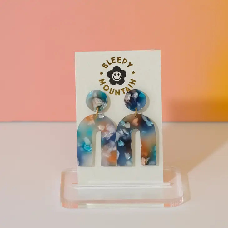 Arch Earrings Petals Collection - Blue Dream by Sleepy Mountain