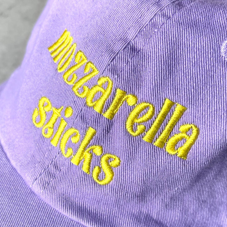 Mozzarella Sticks lavender dad Cap by The Silver Spider