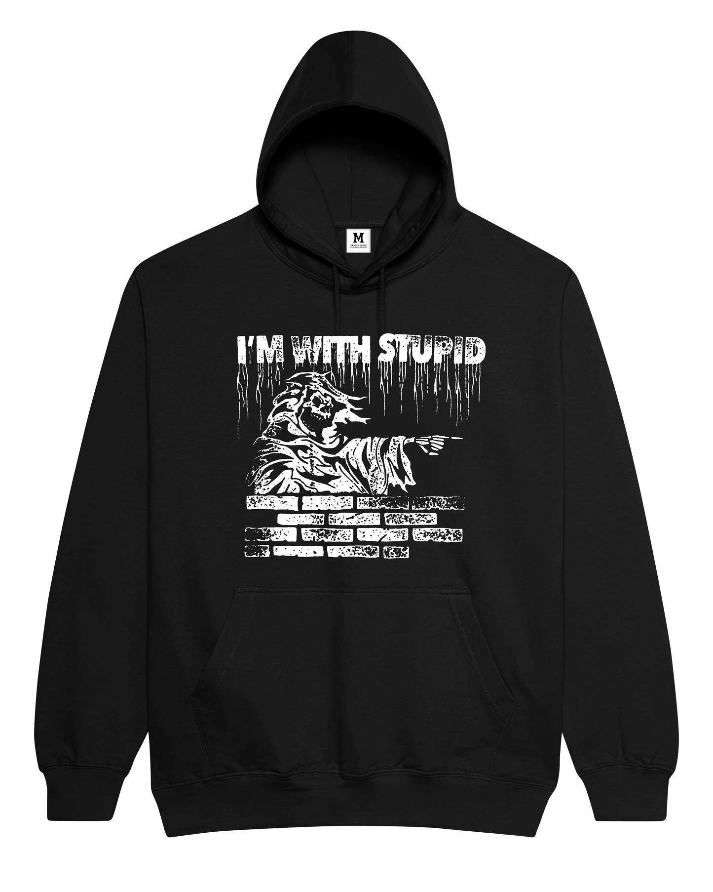 STUPID Black HOODIE by Karminal