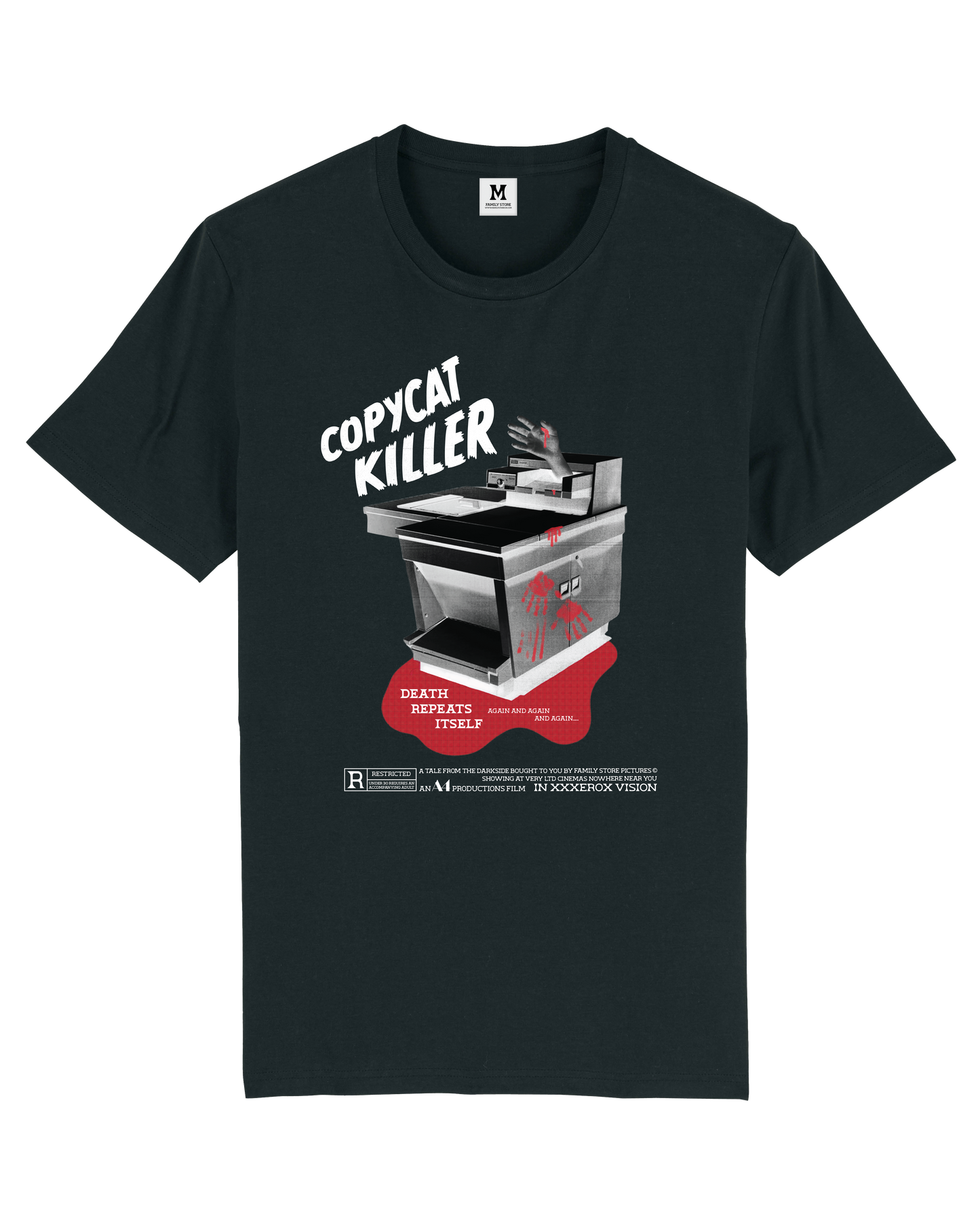 Copycat Killer Black Tee by FAMILY STORE