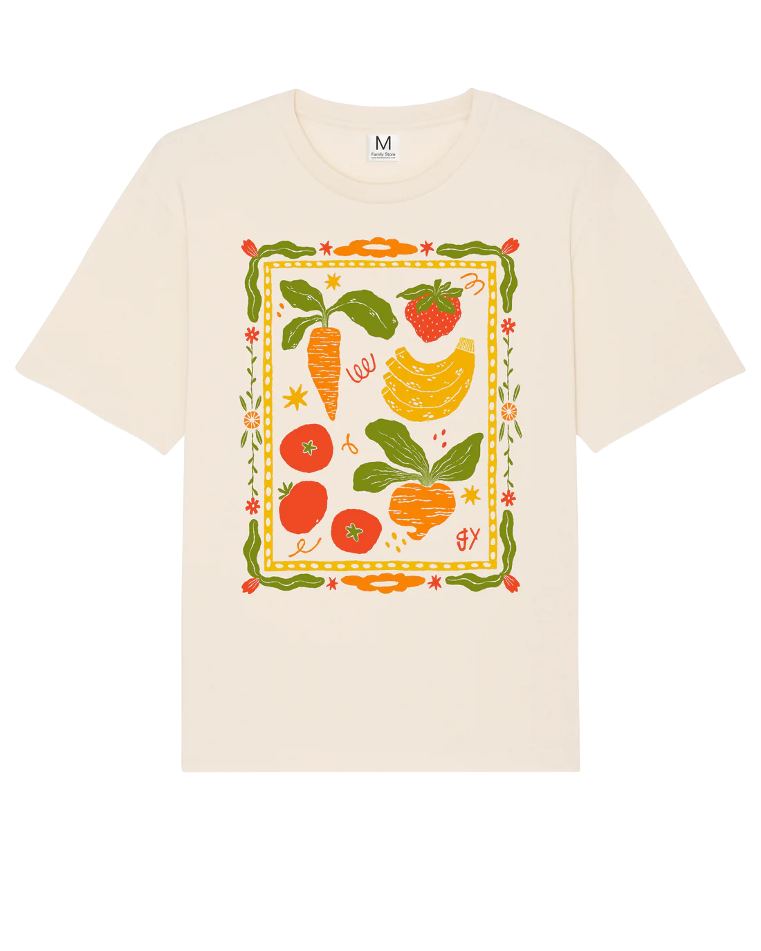 DELICIOUS FRUIT Natural Raw Tee by FS x GRACE YENCER