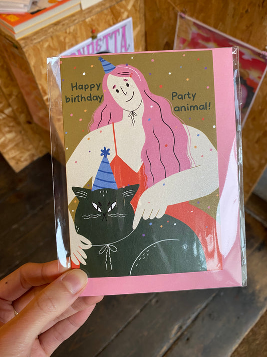 Birthday Cat card by Uschie