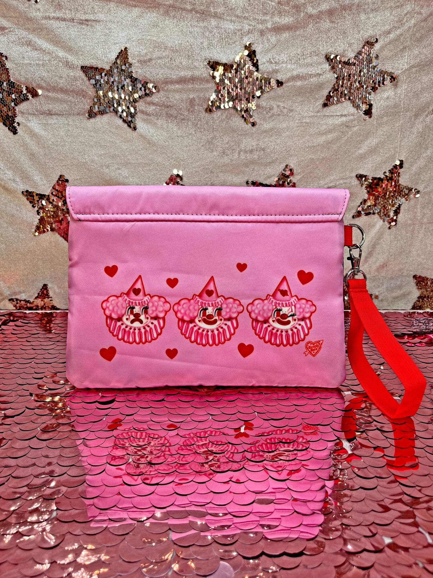 Smell Proof Bag with Lock- Sad Clown by A Shop Of things