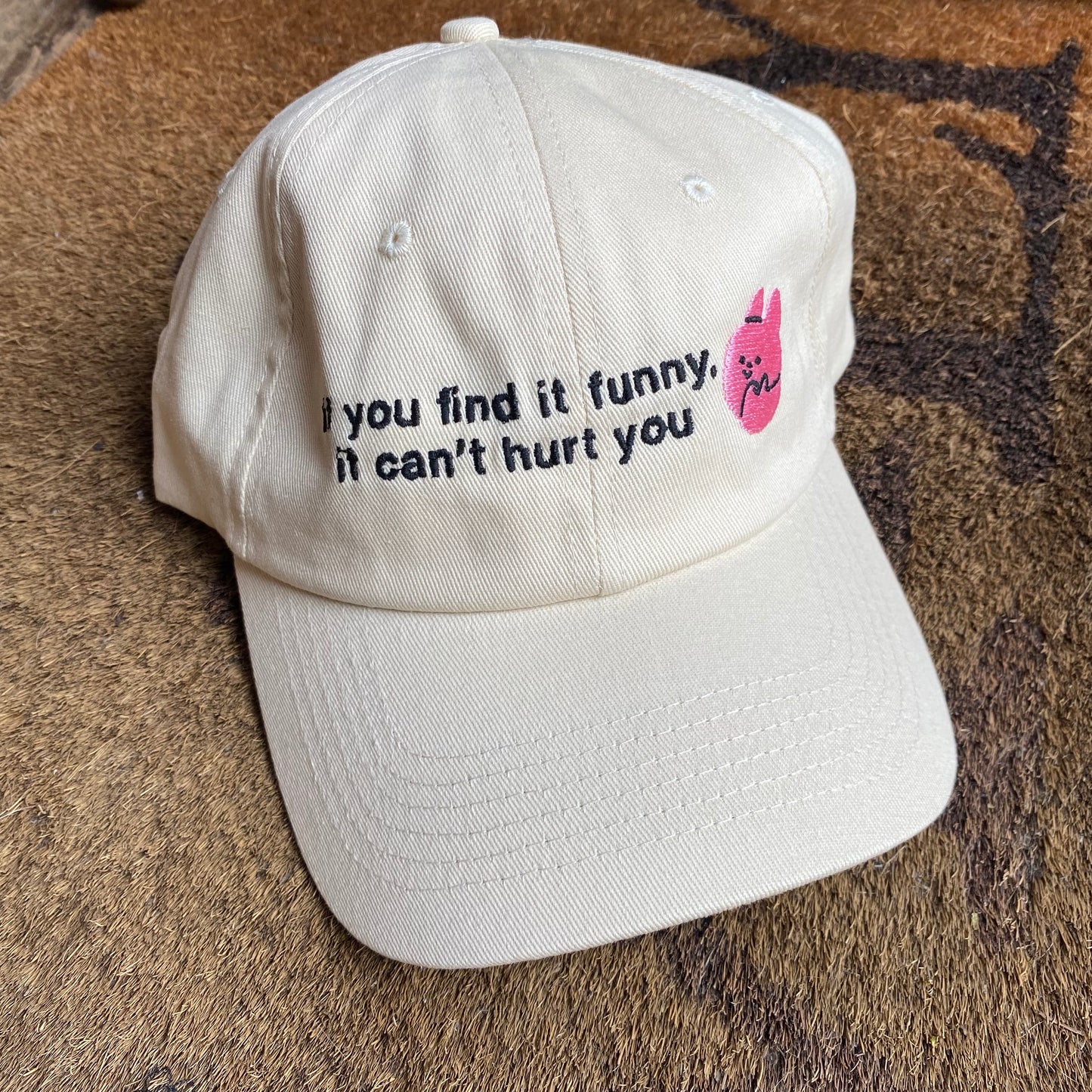 Find It Funny Cream Dad Cap by Clarice Tudor