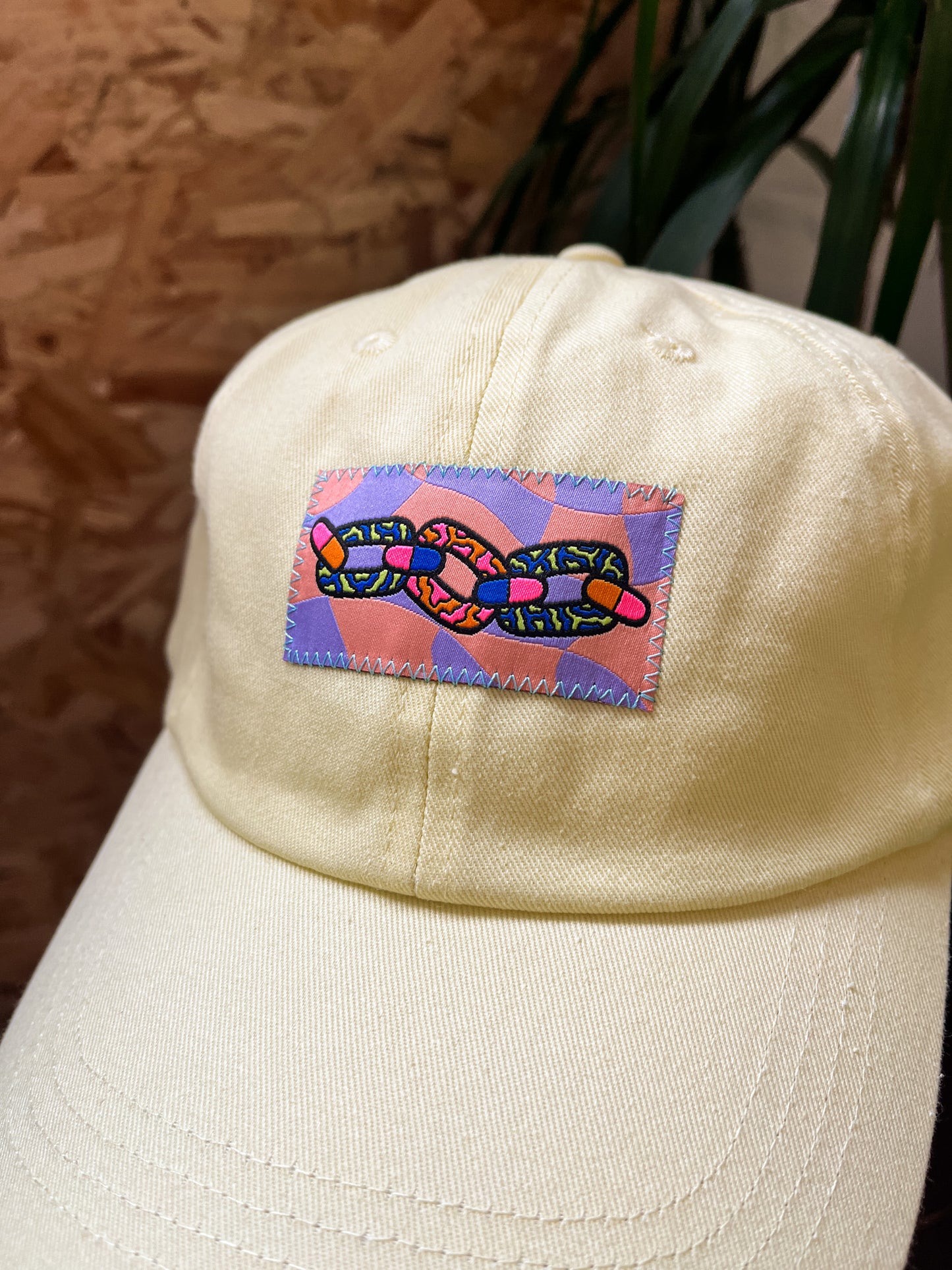 CHAIN PASTEL YELLOW DAD CAP BY FURIOUS CREATIONZ
