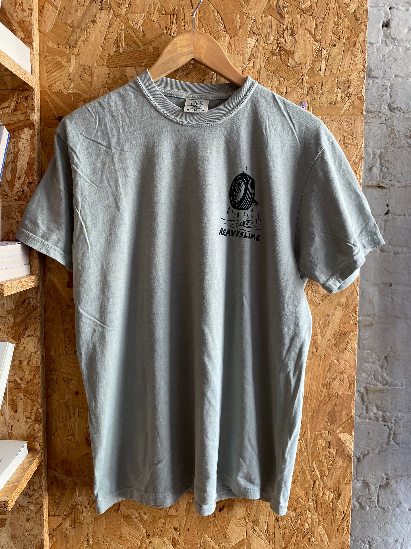 Can't Catch a Break grey green TEE by HEAVYSLIME