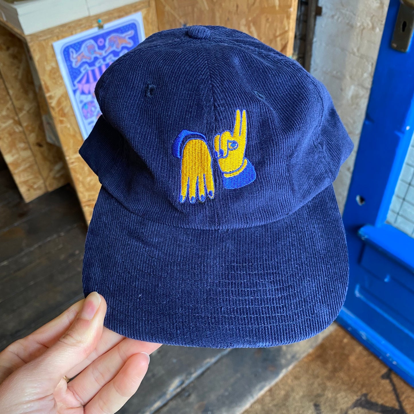 HANDS Navy Corduroy Cap by Nick Ohlo x Family Store