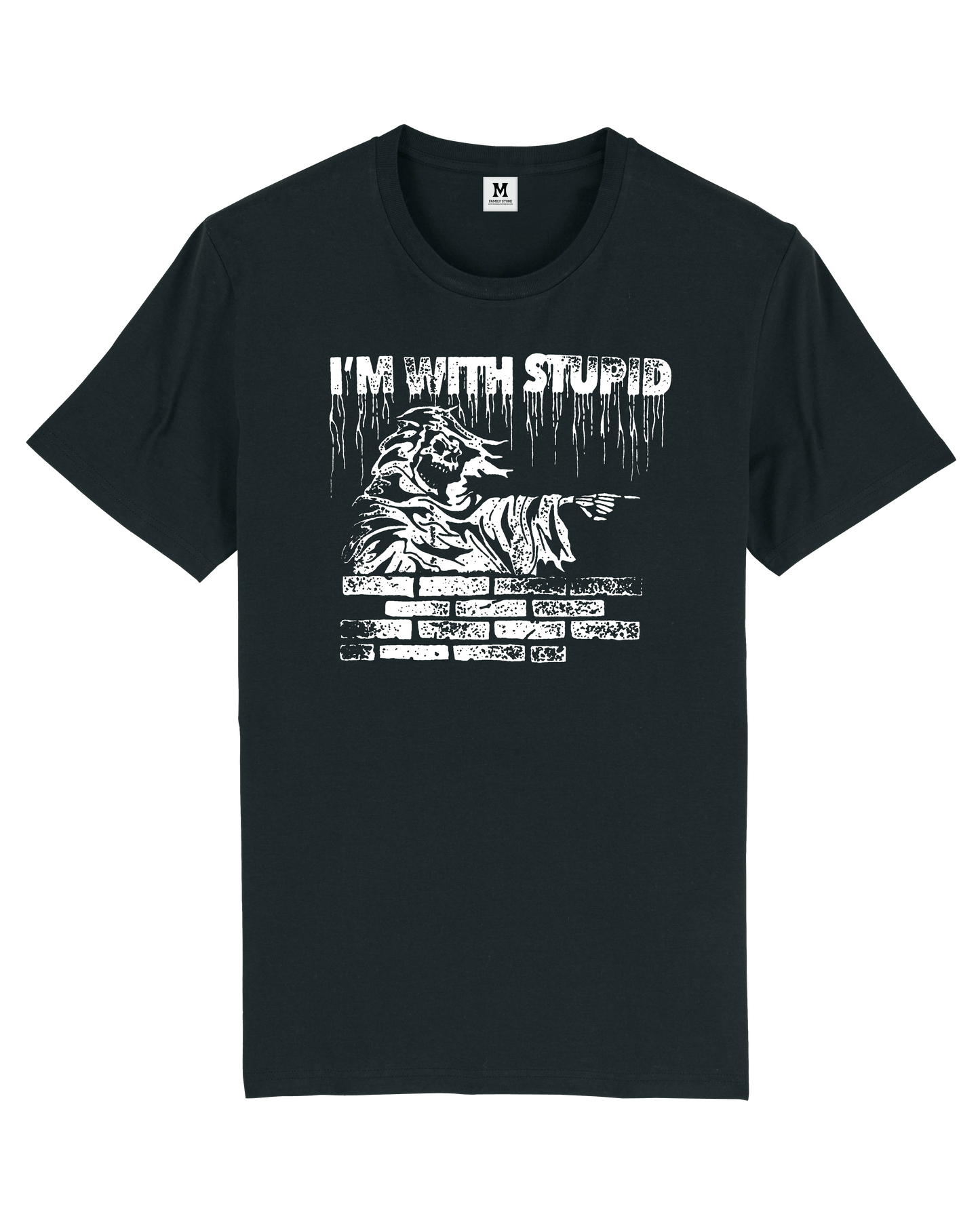 STUPID Black Tee by Karminal