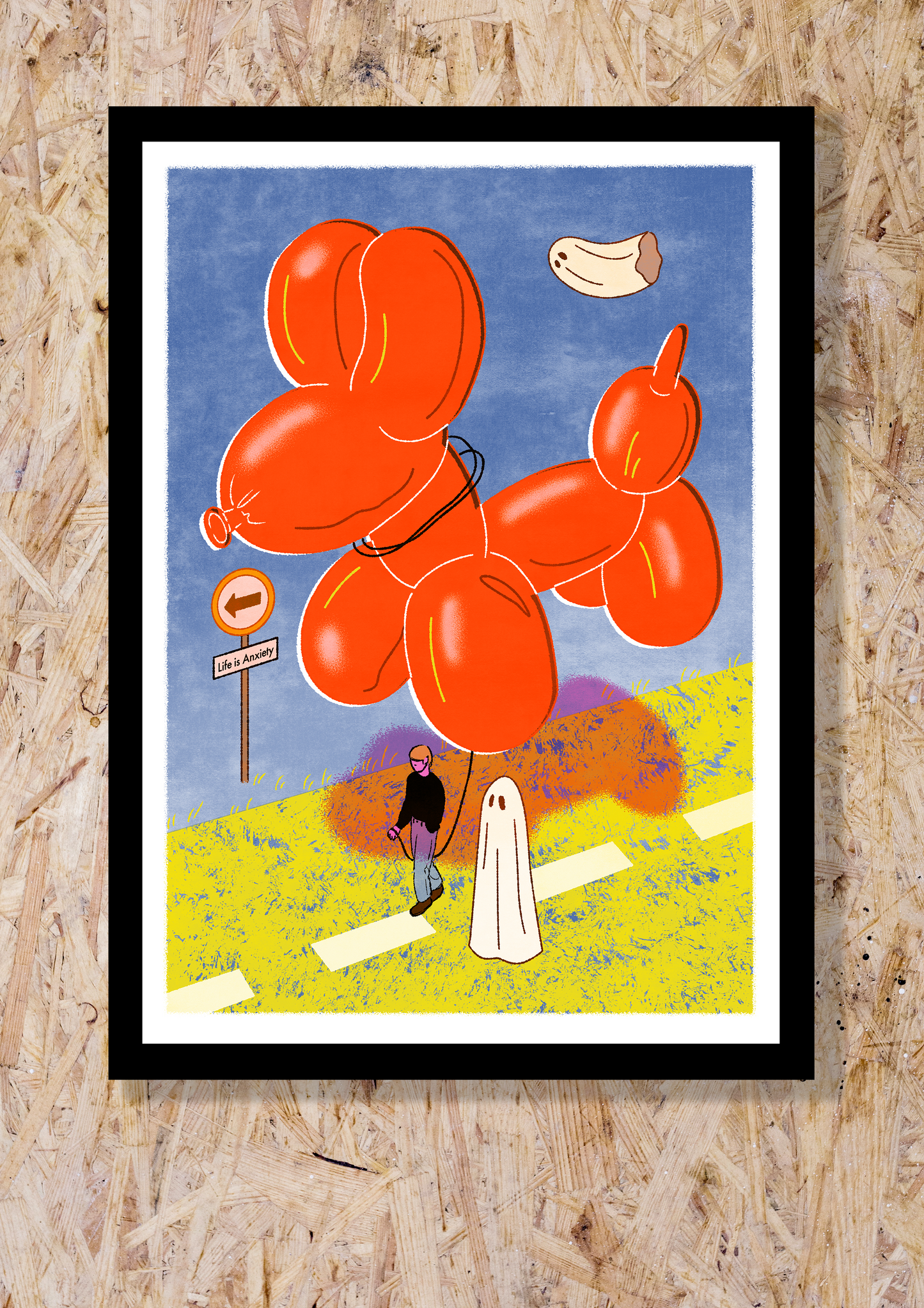 Life is Anxiety ART PRINT by Loan kim