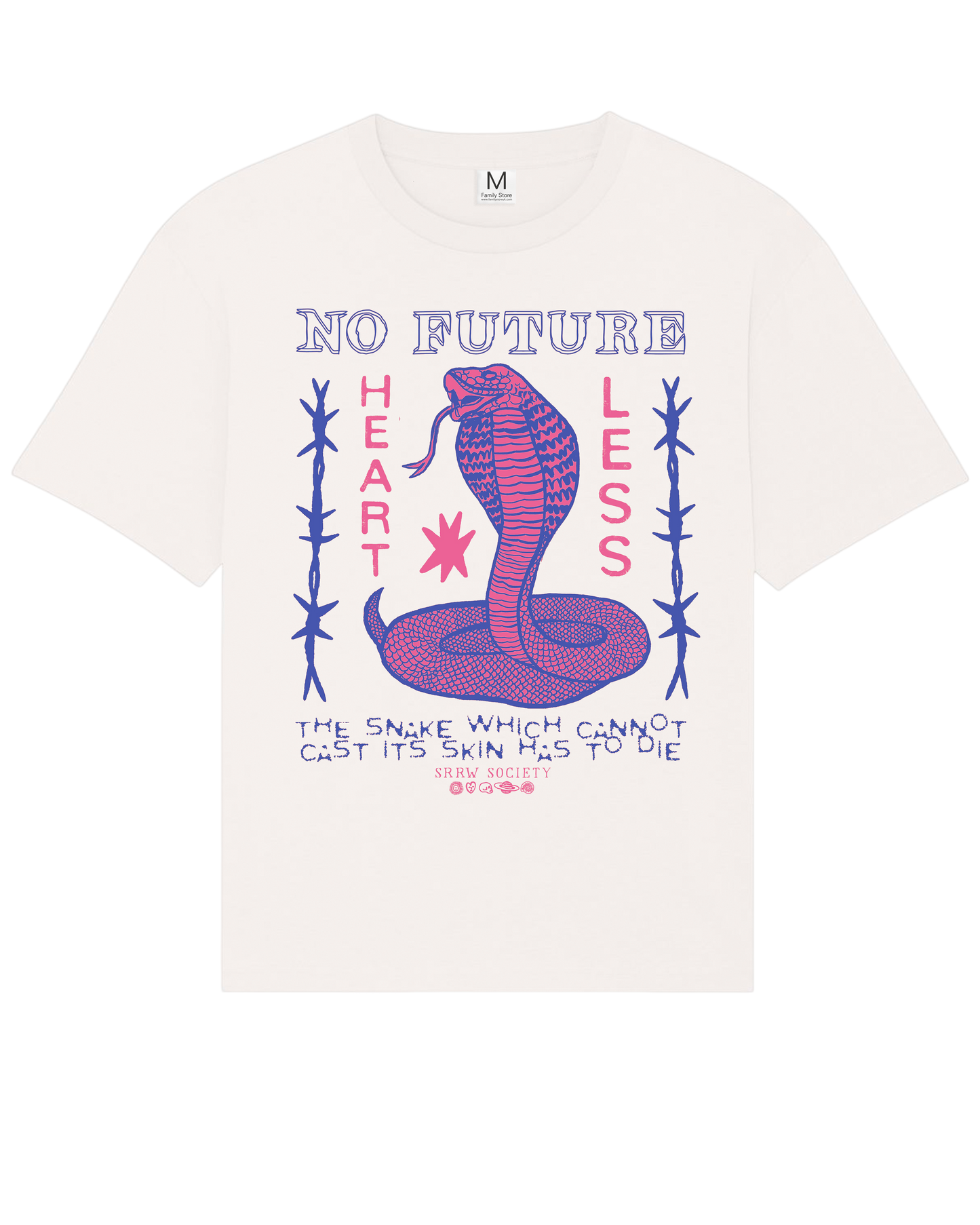 No Future Cobra Off White Tee by SRRW x FS