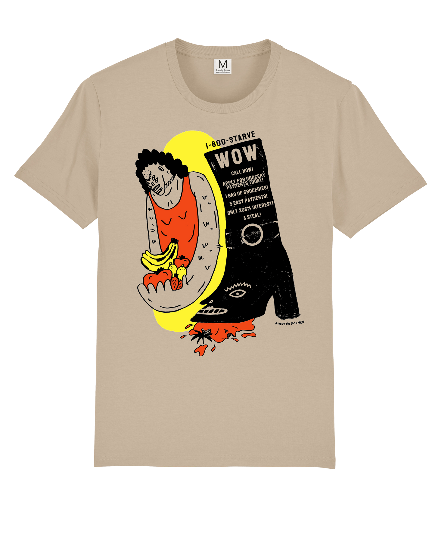 FRUIT AND VEG Sand Tee by FS x MARENA SKINNER