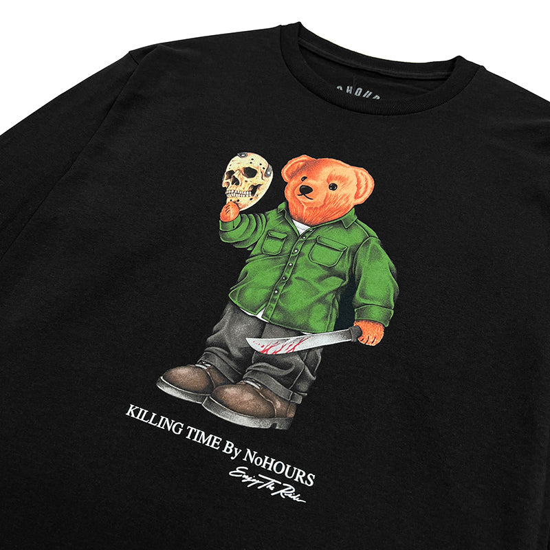 SLASHER BEAR BLACK LONGSLEEVE by No Hours