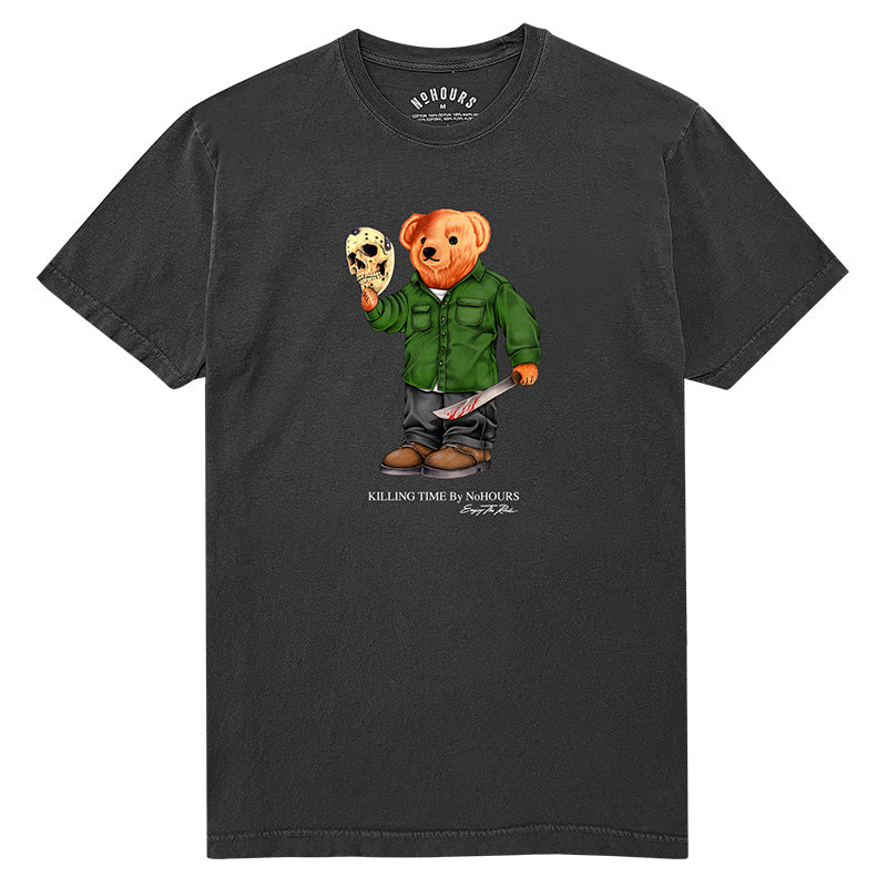 SLASHER BEAR GREY TEE by NO HOURS