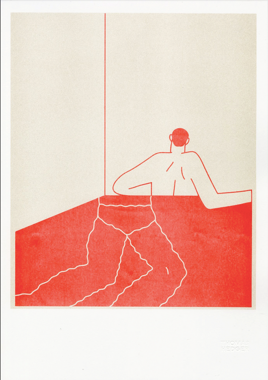 Water A3 Riso Print by Thomas Hedger