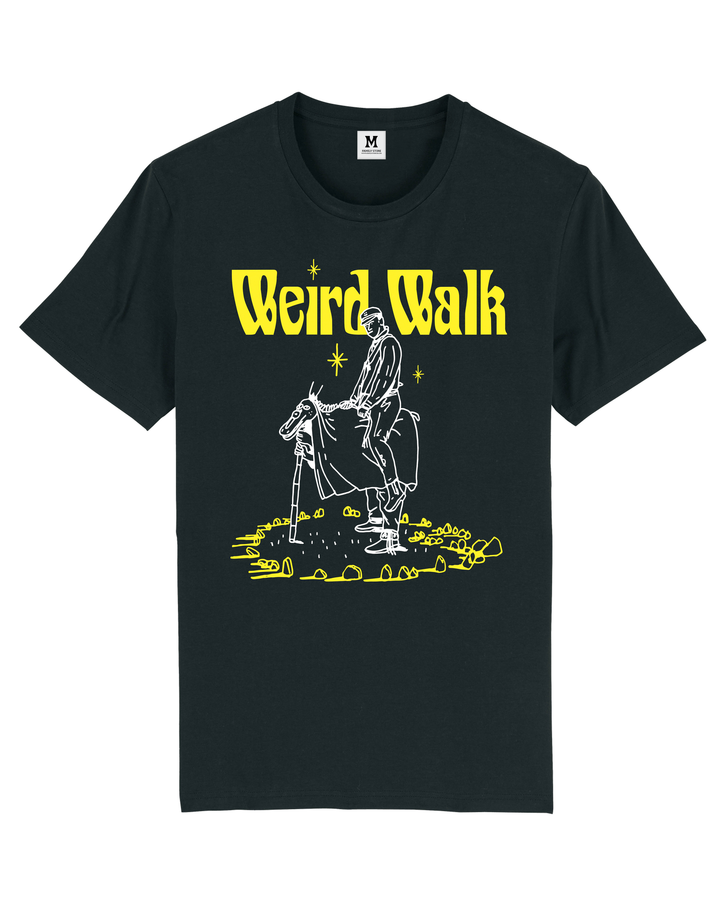 Hobby horse Front Black Tee by WEIRD WALK x FS