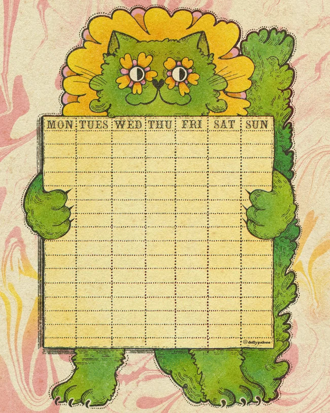 CAT PLANNER A5 Print by Lydia Silver
