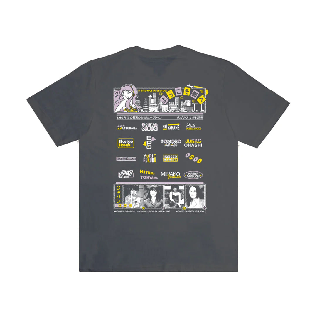 Welcome to The City x Favorite Vegetable Black Tshirt By Pass the Peas