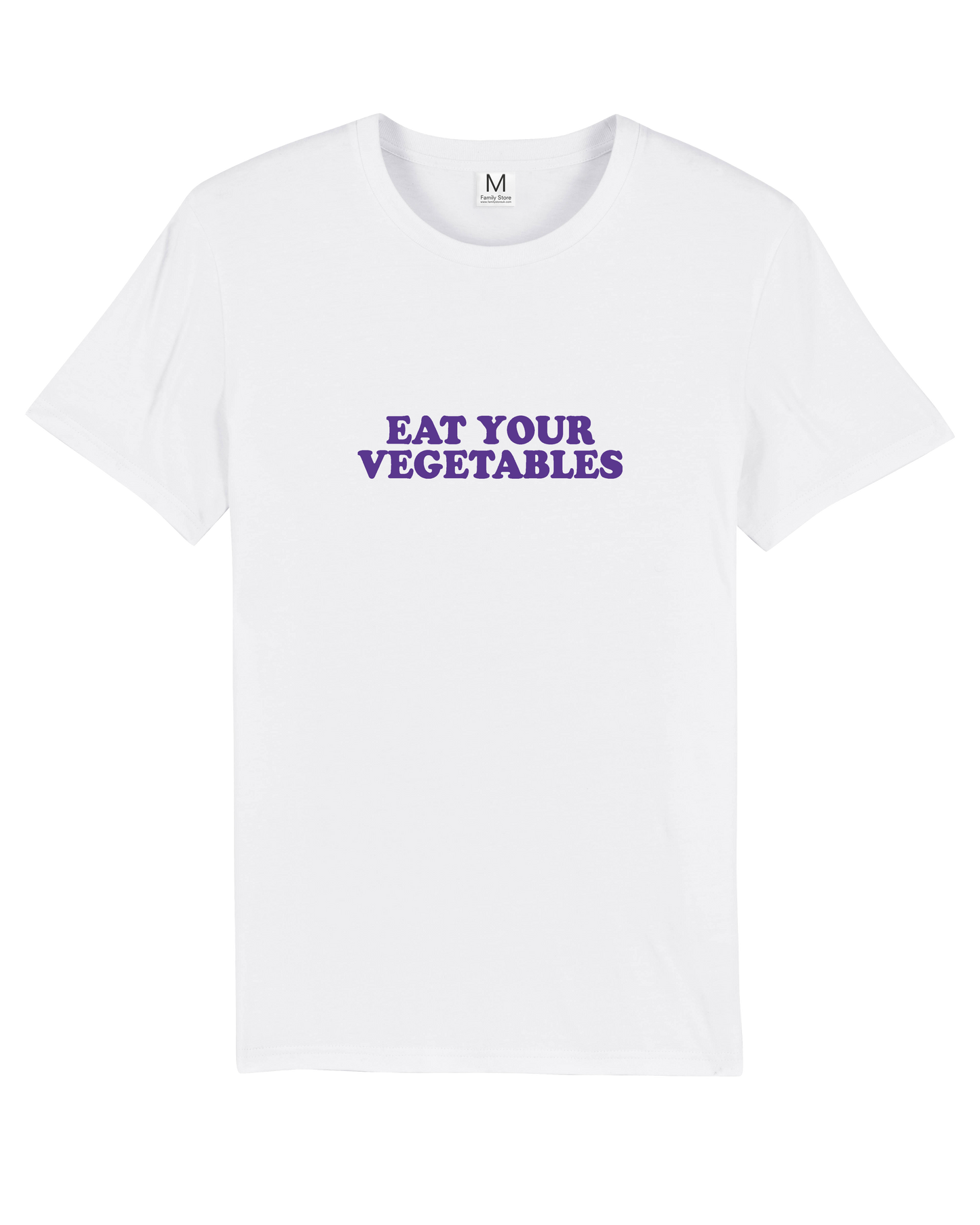 Eat Your Vegetables White TEE by Family Store