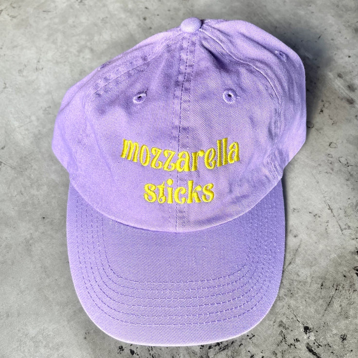 Mozzarella Sticks lavender dad Cap by The Silver Spider