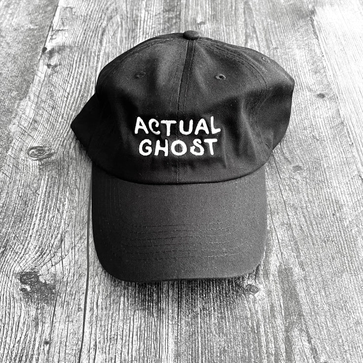 Actual Ghost Halloween Baseball Dad Cap by The Silver Spider