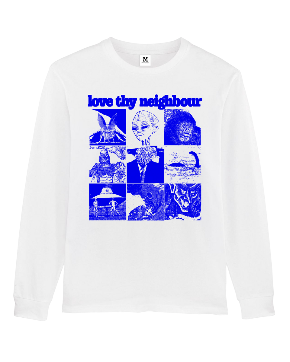 送関込【mnml】Love Thy Neighbor Tシャツ white Love Thy Neighbor Tee - Vintage White | mnml | shop now