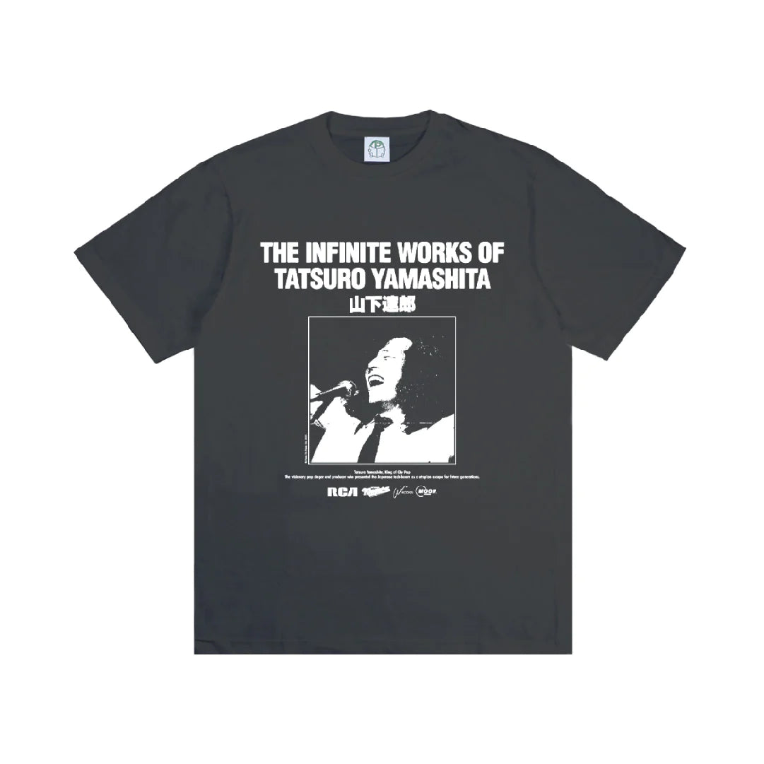 Tatsuro Yamashita Charcoal Tshirt By Pass the Peas