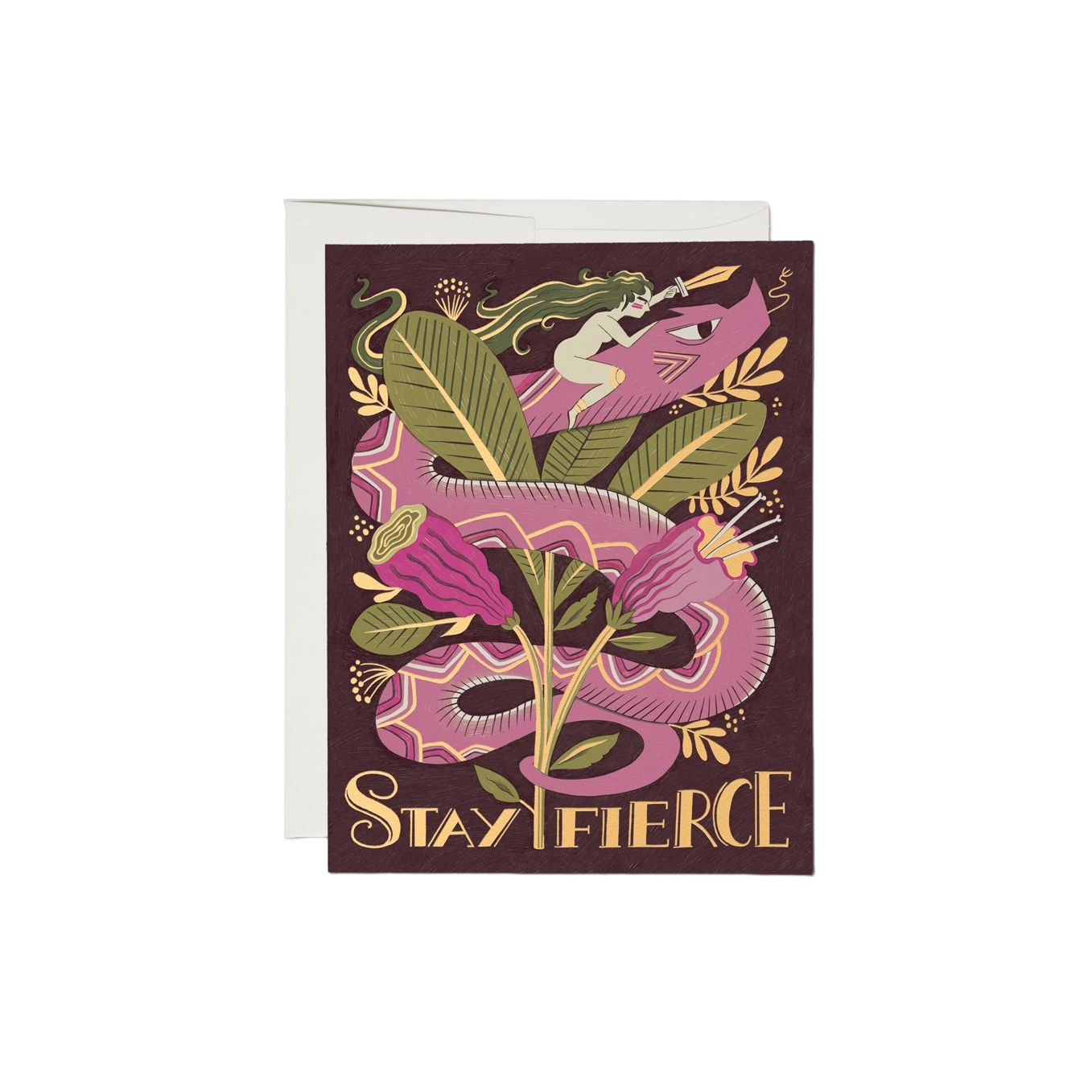 Stay Fierce card by Red Cap Cards