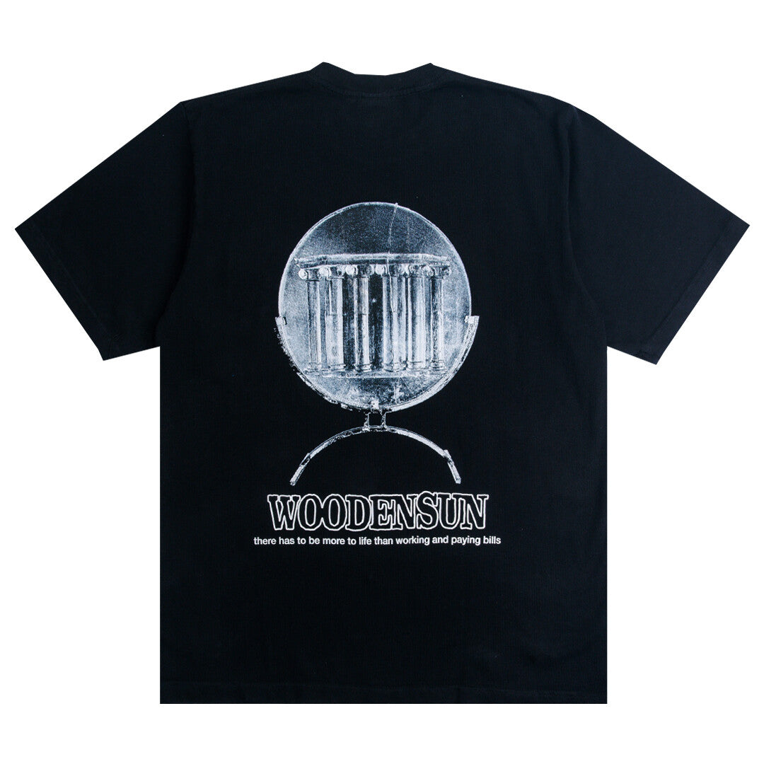 QUIET JOURNEY Black Tee by Woodensun