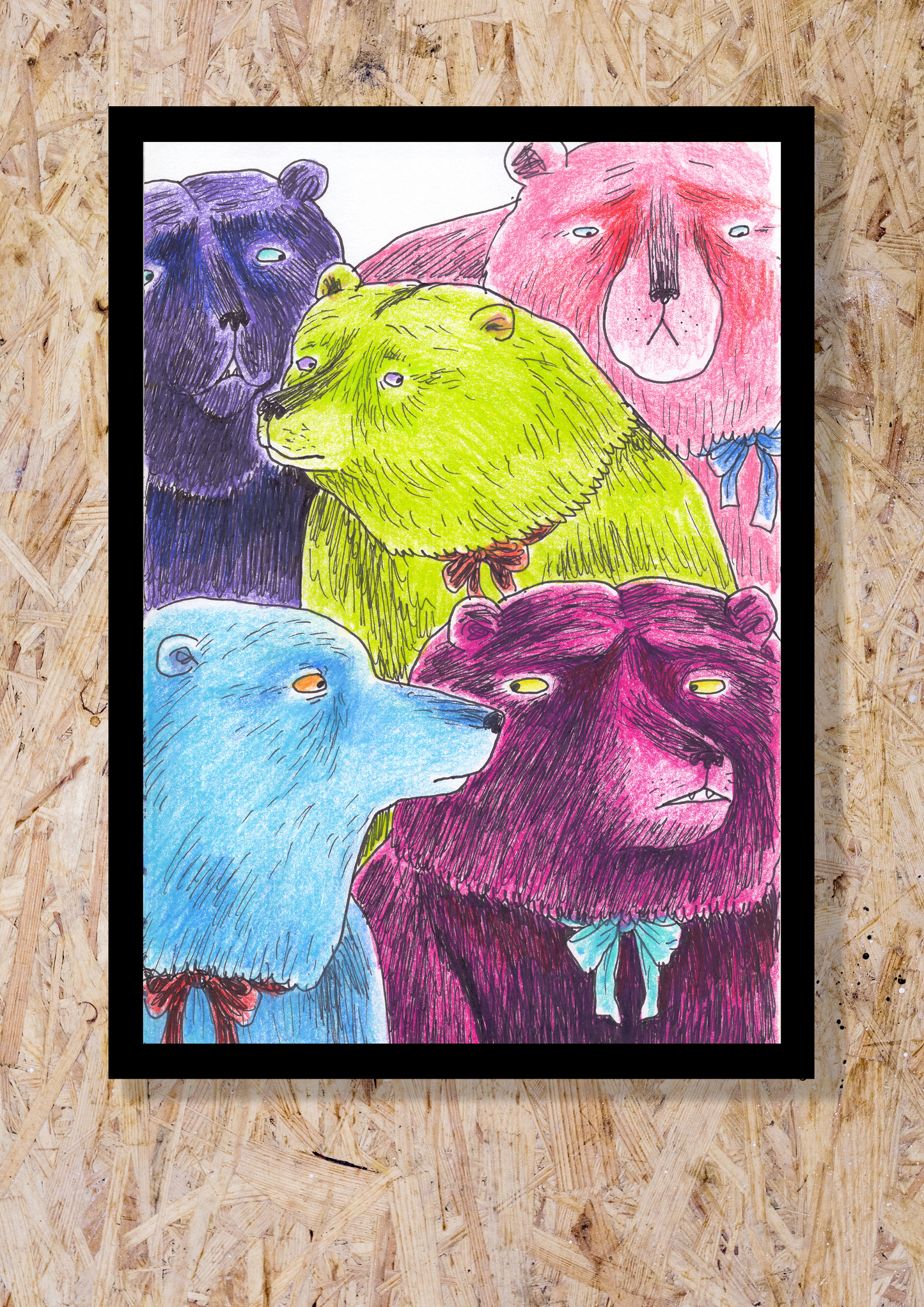 'BEARS' ART PRINT by CAT JOHNSTON