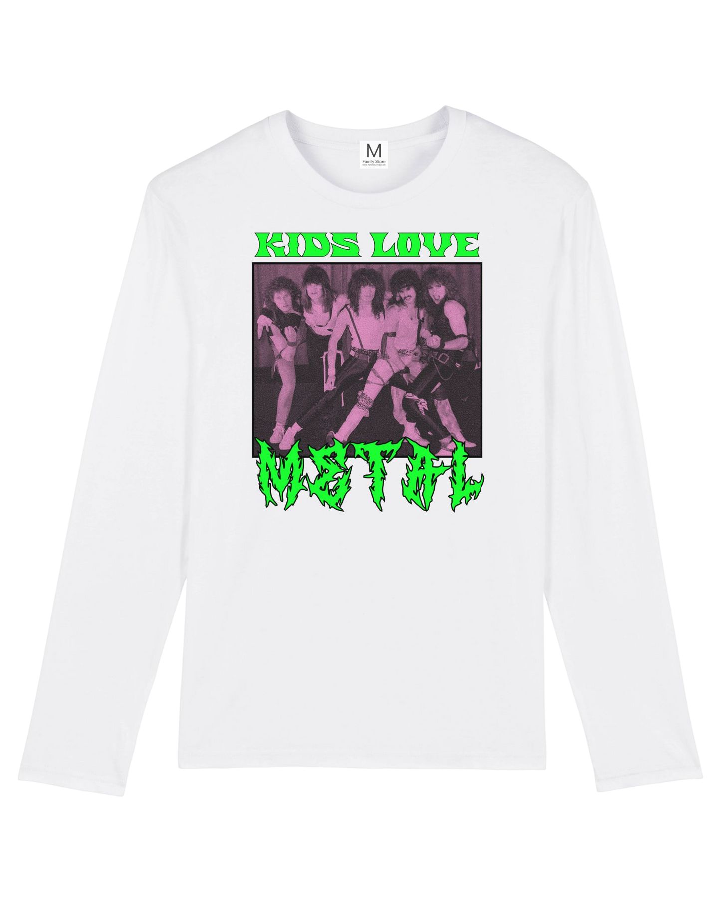 Kids love Metal White Longsleeve by Family Store