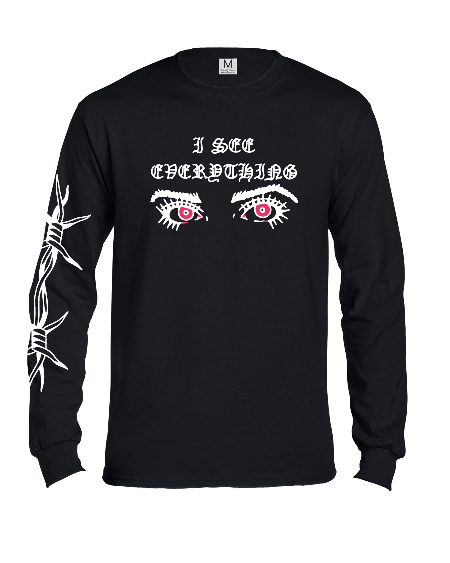 I See Everything Black Longlseeve by Viande Bleue x Family Store