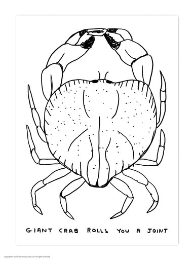 Giant Crab Card by David Shrigley