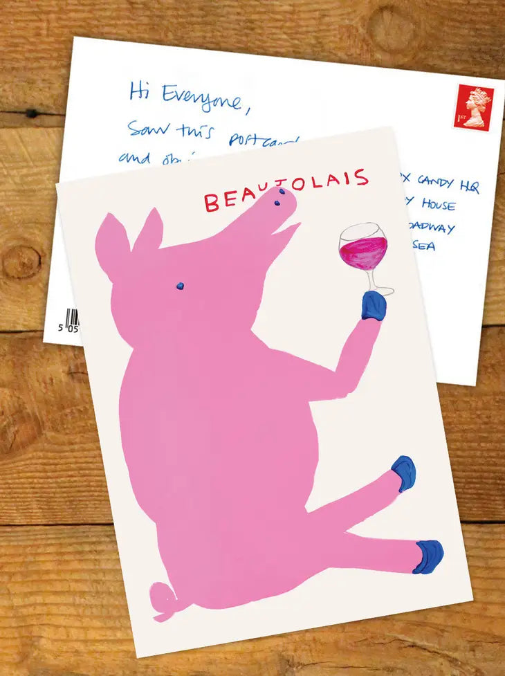 Beaujolais Pig by David Shrigley