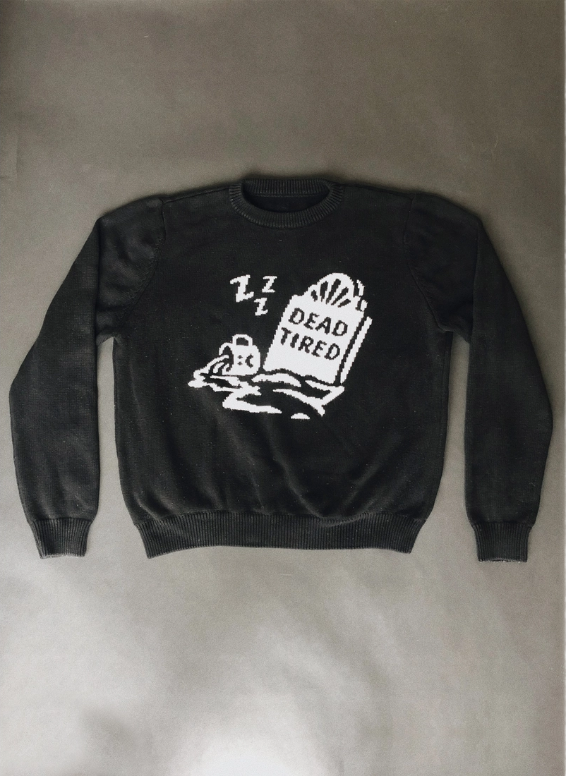 Dead Tired Knit Sweater by Pyknic