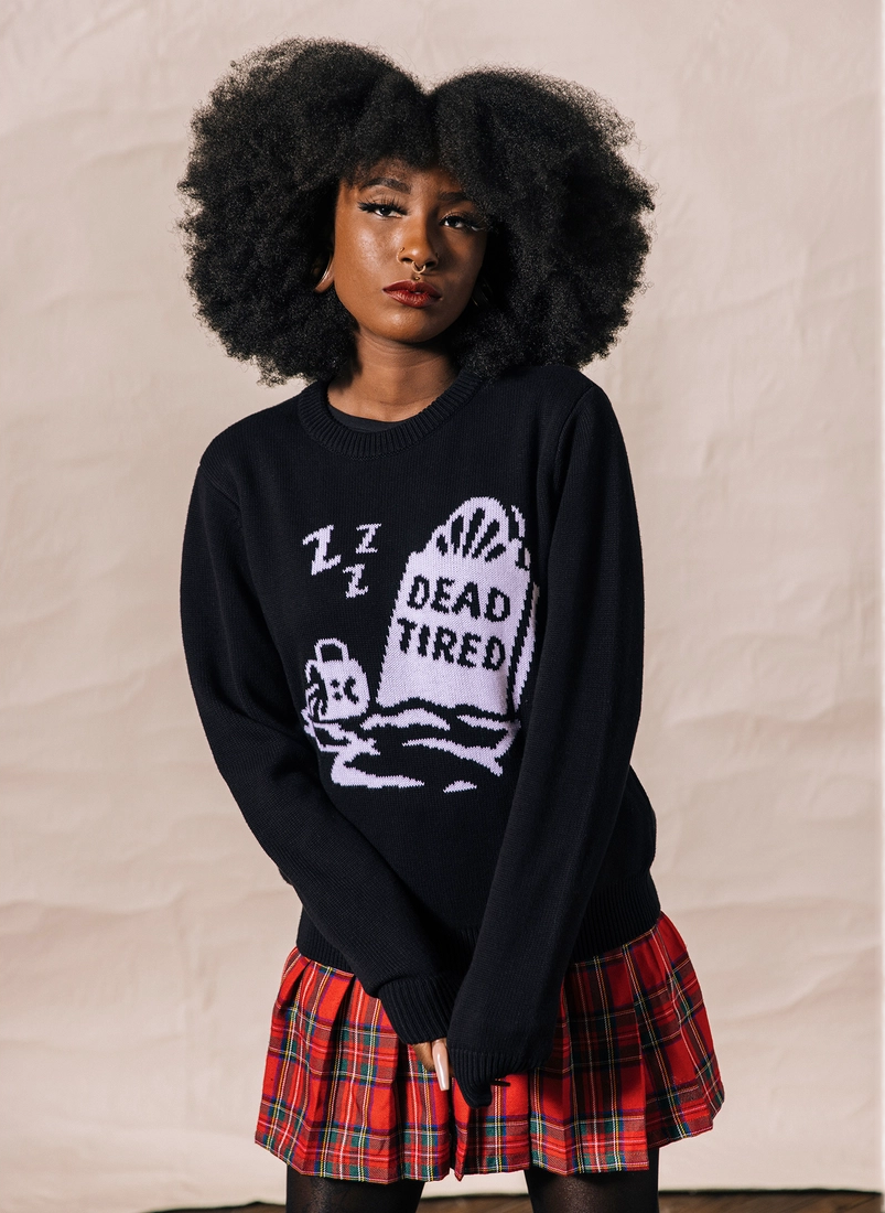 Dead Tired Knit Sweater by Pyknic