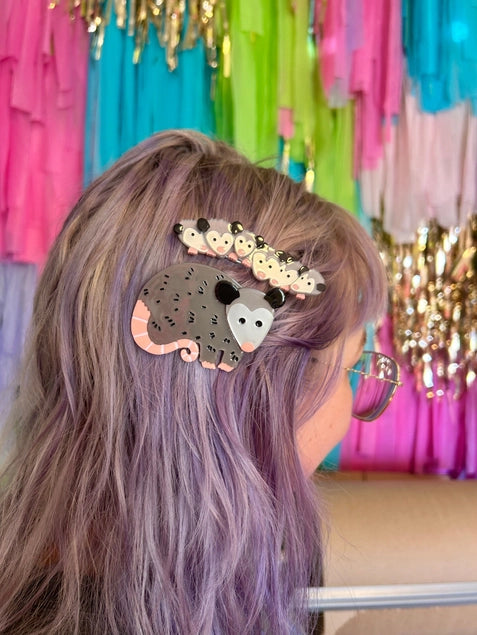 Possum Family Hair Clips by The Peach Fuzz