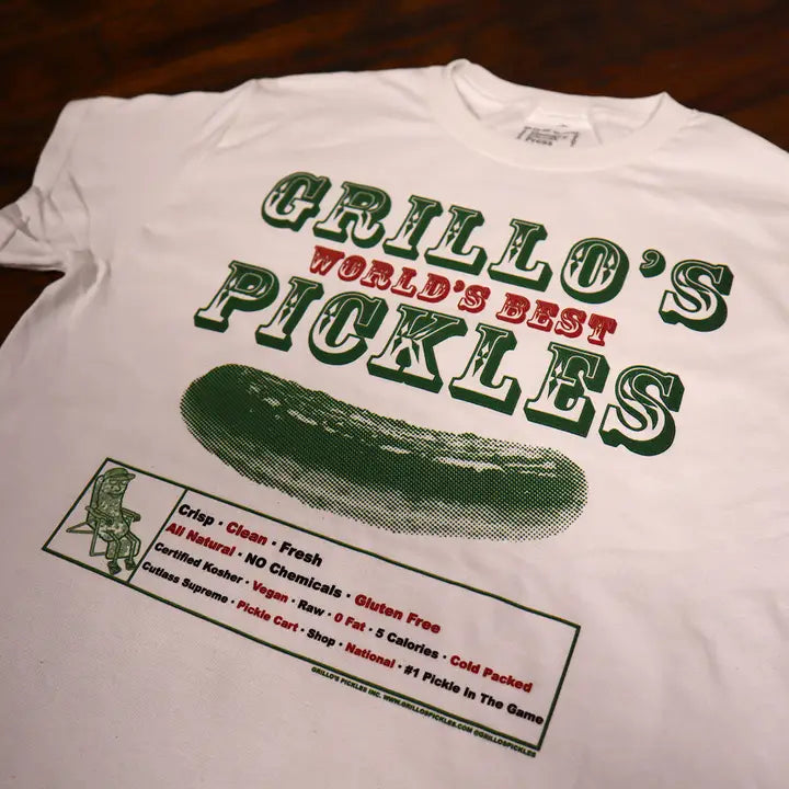 Grillo's Pickles T-shirt by Hungry Ghost Press