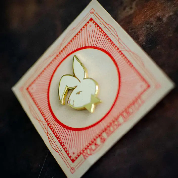 Gold Bunny Enamel Pin by Rock And Rose Motel