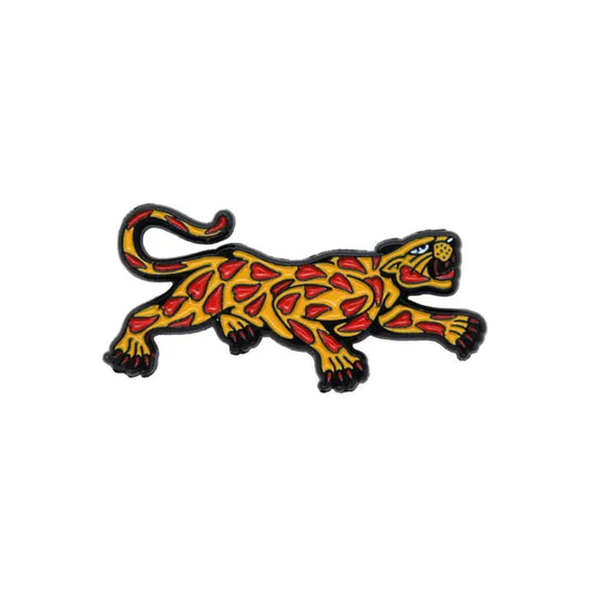 Heart Panther Tattoo Soft Enamel Pin Badge - Orange
