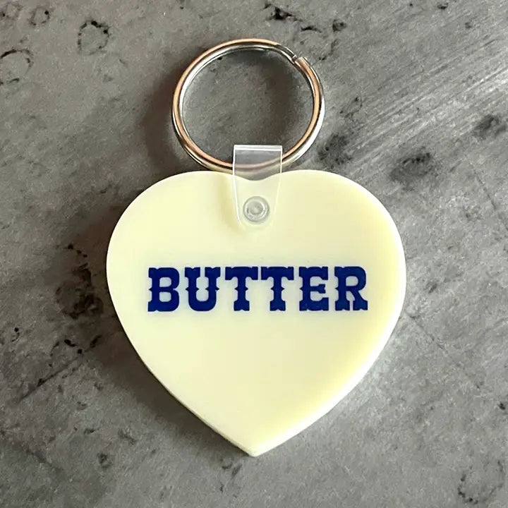 Butter Heart Keychain by The Silver Spider